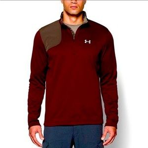 Under Armour Borderland Half-Zip pullover Deep Red/camo